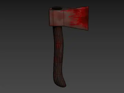 Bloody Axe - Game Ready Free low-poly 3D model