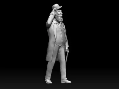 man retro 3D print model