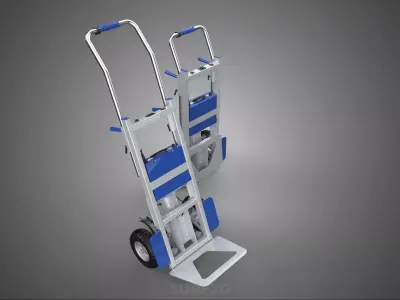 POWERED ELECTRIC MOTOR HAND TRUCK DOLLY HANDTRUCK STAIR CLIMBING 3D model