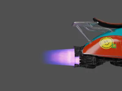 retro motorcycle 3D model