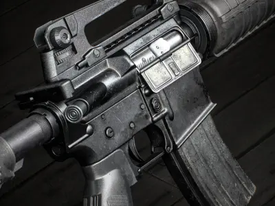 Carabine AR15 China Low-poly 3D model