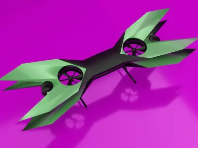 Xblade Hoverboard Low-poly 3D model