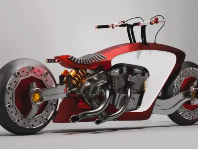Futuristic Concept Motorcycle 3D model purchase