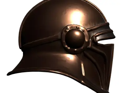 Fantasy Warrior Bronze Helmet 3D Low-poly 3D model