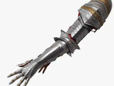 Female Knigt  Arm Armor Set Sculpt Project 3D model