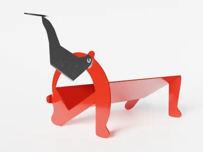 Metal Bread Cutter Low-poly 3D model