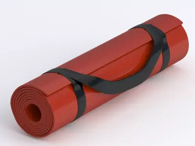 Yoga Mat Red 3D model