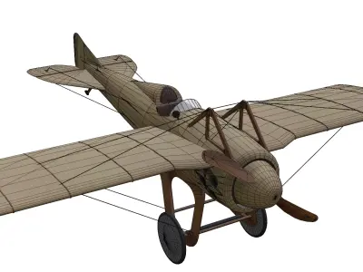 Deperdussin Monocoque Low-poly 3D model