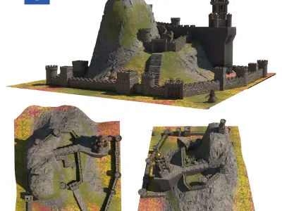 alamoot castle Low-poly 3D model