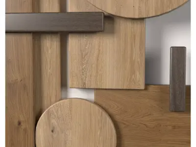 Wall shapes Decoration - Wood - 40x90 - Collection - Part 3 3D model