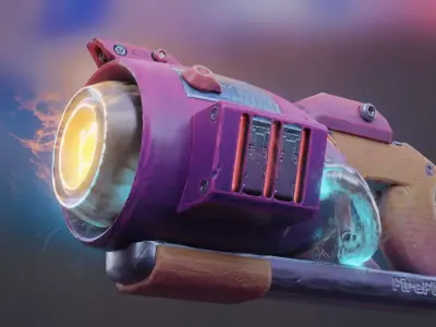 Stylized Blaster Low-poly 3D model