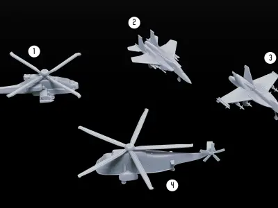 Aircraft Carrier - USS George H W Bush CVN-77 - Nimitz -  3D print model
