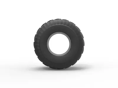 Monster Jam tire 30 Scale 1 to 25 3D print model