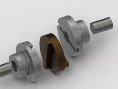 Oldhams Coupling Free 3D model