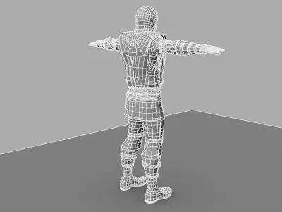 Warrior character 3D model
