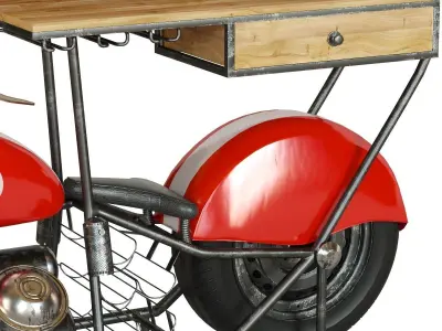Bar Motorbike Red 3D model