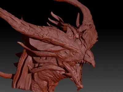 Dragon Bird Head 3D model