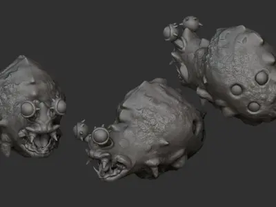 fisch monster creature aqua 3D model
