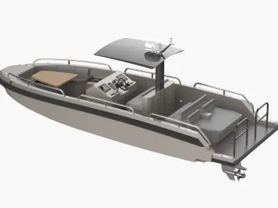 8 Meter Yacht Tender Runabout 3D model
