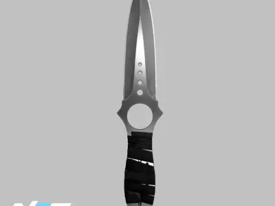 Skeleton Knife CS GO Knife Low-poly 3D model