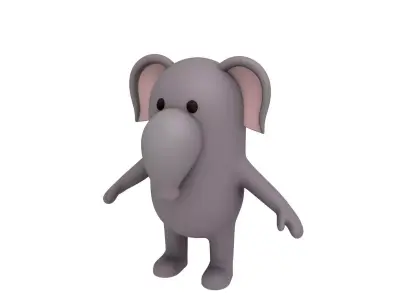 Cartoon Elephant 3D model purchase