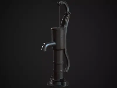 Hand Pump Water High Poly 3D model