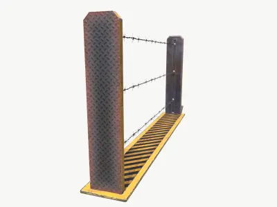 barbed wire 2 Low-poly 3D model