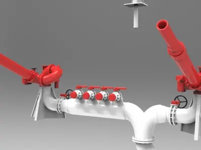 Extinguishing monitor for rescue cruisers Hermann Marwede 3D print model