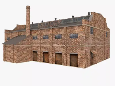Factory Building 3 Low-poly 3D model