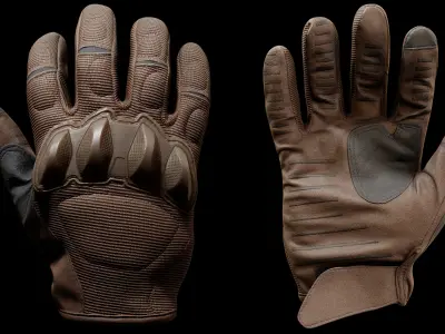 Tactical Gloves 035 Low-poly 3D model