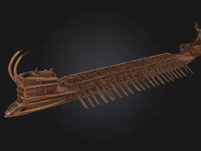 Ancient Warship  Historical Naval Vessel  3D model