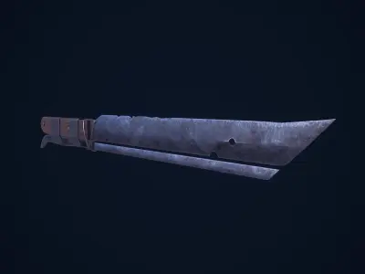 Apocalyptic Knife Low-poly 3D model