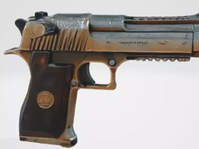 Realistic sea Eagle Pistol Low-poly 3D model