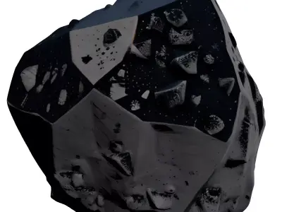 Stylized SciFi Asteroid Fragment 3D model