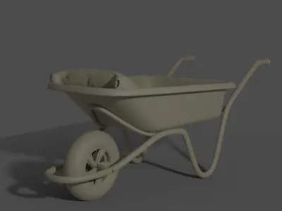 wheel barrow Free 3D model