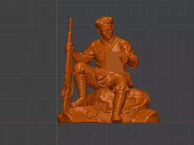 Military sculptures warrior sculptures military sculptures 3D print model