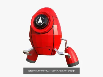 05 Jetpack Low Poly I  Collection - SciFi Character Design