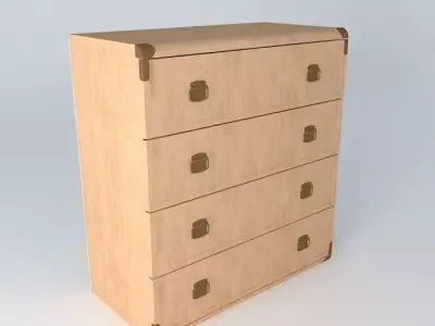 Indiana red pine shelf 3D model