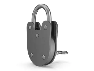 Old Lock and Key Low-poly 3D model