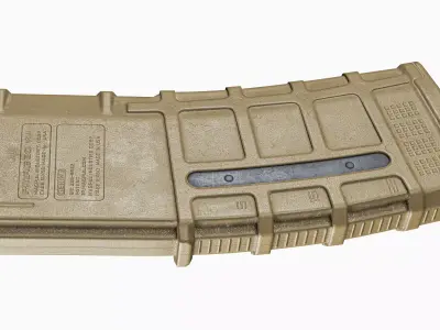 AR 15 Magazine Magpul PMAG 30 rounds Low-poly 3D model
