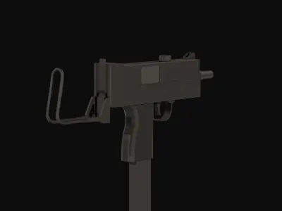 Mac 10 Low Poly Low-poly 3D model