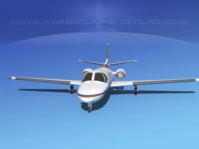 Cessna C550 Citation II V14 3D model