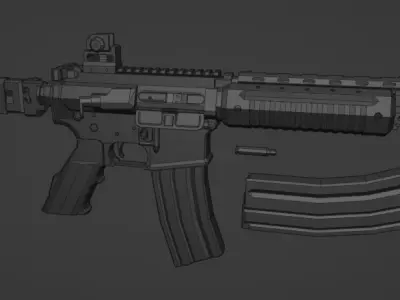 low-poly Z-M LR-300 Free low-poly 3D model