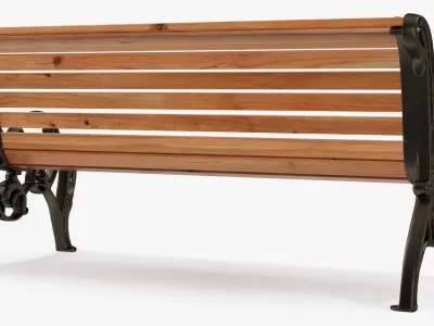 Classic Park Bench 3D model order