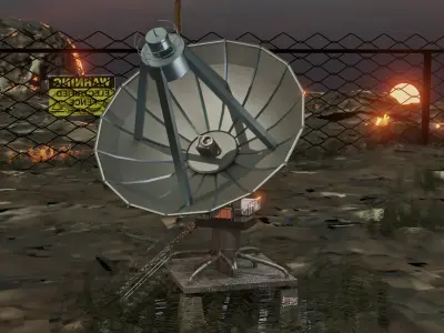 Satellite Dish Low-poly 3D model purchase