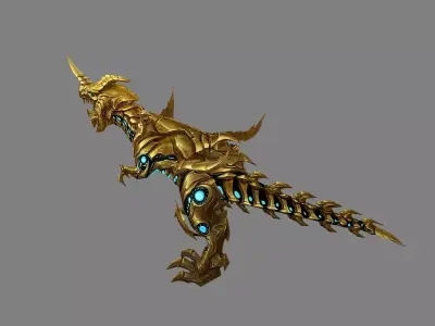 Mount - Dino Type 02 Low-poly 3D model