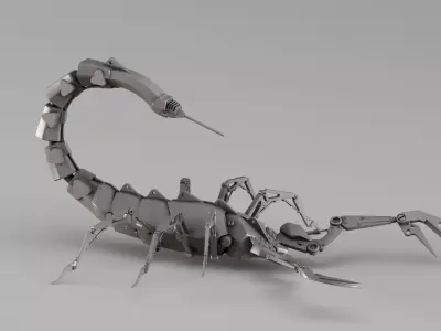 S00012 Mechanical Scorpion Mech 3D model