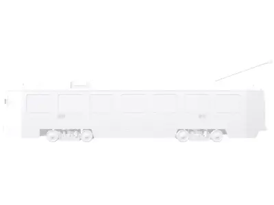 Septa Trolley    High Detail Low-poly 3D model