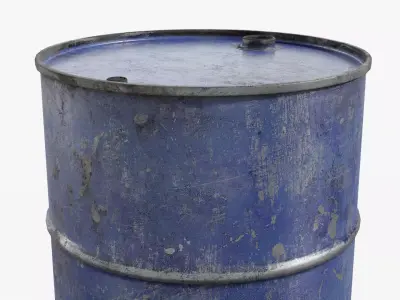 Steel Barrel - Blue - Dirty 3D model