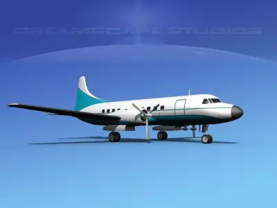 Convair CV-340 Corporate 2 3D model